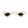 Natural Obsidian Horse Eye Wrapped Cuff Bangle G-D458-02G-09-RS-1