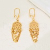 Elegant Brass Round Tassel Hoop Earrings XN7680-2-2
