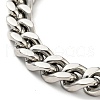 201 Stainless Steel Curb Chain Bracelet for Men Women BJEW-H550-06C-P-2