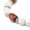 Natural Howlite Beaded Stretch Bracelet for Women or Men BJEW-JB07732-03-4