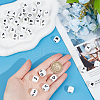SUNNYCLUE 52Pcs 26 Styles Cube with Letter Silicone Beads SIL-SC0001-84-3