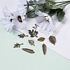 Mixed Style Tibetan Style Alloy Leaf Pendants TIBEP-F040-01AB-5