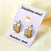 304 Stainless Steel Two Tone Hoop Earrings EJEW-D308-14PG-3