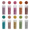 DICOSMETIC 50G 10 Colors Cylinder Seed Beads SEED-DC0001-11-1