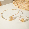 Vortex Iron Choker & Cuff Bangle Sets FS-WG22287-01-3