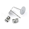 100Pcs 304 Stainless Steel Stud Earring Findings STAS-YW0001-43C-3