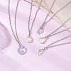 Ocean Theme 304 Stainless Steel Clear AB Glass Pendant Cable Chain Necklaces NJEW-JN05172-1