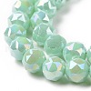 Electroplate Opaque Glass Beads Strands EGLA-H101-01A-3