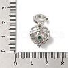 Rack Plating Brass Micro Pave Cubic Zirconia Fold Over Clasps KK-A222-02B-P-3