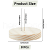 Gorgecraft 8Pcs Wood Crochet Doll Base Display Rack with Iron Pin FIND-GF0006-55A-2
