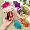 WADORN 14Pcs 7 Colors Retro Fan-Shaped Cloth Zipper Pouches CON-WR0001-08-4