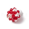 Handmade Glass Seed Beaded Mushroom Pendants PALLOY-MZ00621-01-4
