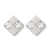 304 Stainless Steel Micro Pave Clear Cubic Zirconia Stud Earrings EJEW-Z089-25P-4