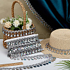 Polyester Lace Ribbon with Plastic Charms Tassel DIY-WH0656-11B-5