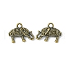Tibetan Style Alloy Elephant Pendants TIBEP-23670-AB-FF-1