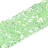 Electroplate Transparent Glass Beads Strands GLAA-N021-4mm-06-1