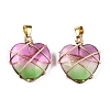 Lampwork Pendants GLAA-T023-05I-3