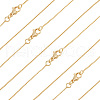 Beebeecraft 6Pcs Rack Plating Brass Serpentine Chain Necklaces for Women NJEW-BBC0001-20C-1