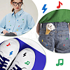 AHADERMAKER 72Pcs 18 Styles  Musical Note & Lightning Bolt Cartoon Embroidery Thread Embroidery Ornaments Accessories DIY-GA0006-58-7
