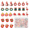 SUPERFINDINGS 36Pcs 9 Styles Christmas Theme Alloy Enamel Pendants FIND-FH0010-15-1