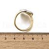 Brass Cuff Rings for Women RJEW-G347-13GP-5