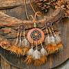 Woven Net/Web with Feather Alloy & Wood Necklaces & Earring Sets FS-WG8596C-02-2