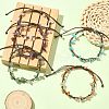 5Pcs 5 Style Natural & Synthetic Mixed Gemstone Chips Braided Bead Bracelets Set BJEW-TA00348-5