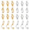 Unicraftale 40Pcs 2 Colors Brass Clip-on Earring Findings. with Loop KK-UN0001-76-1