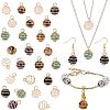Fingerinspire 20Pcs Natural Mixed Gemstone Pendants FIND-FG0001-53-4