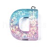 Transparent Epoxy Resin Pendants CRES-S364-002D-2