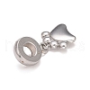 Non-Tarnish 304 Stainless Steel European Dangle Charms STAS-I194-03P-3