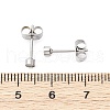 304 Stainless Steel Stud Earring Findings STAS-V003-09P-02-3