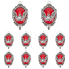SUNNYCLUE 10Pcs Halloween Alloy Oval Pendants FIND-SC0011-18A-1