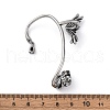 316 Surgical Stainless Steel Black Cubic Zirconia Cuff Earrings EJEW-E300-27AS-02-3