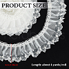 4 Yards Polyester Pleated Bowknot Lace Ribbons OCOR-WH0086-63-2