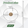 AHADERMAKER 20Pcs 304 Stainless Steel Cable Wire Keychain AJEW-GA0006-85-2