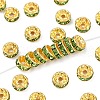 Brass Grade A Rhinestone Spacer Beads RSB038NF-10G-1