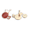 Cat with Yarn Ball Enamel Pin JEWB-N007-221-3