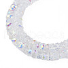 Electroplate Transparent Glass Beads Strands EGLA-N002-37-C01-3