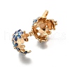 Alloy Crystal Rhinestone Bead Cage Pendants ENAM-M047-02G-A-4