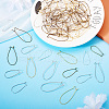 Brass Hoop Earrings Findings Kidney Ear Wires KK-TA0007-10-4