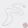 Anti-Tarnish Rhodium Plated 925 Sterling Silver Box Chain Necklaces STER-F039-45cm-05P-3