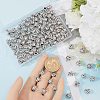 SOFPLATE 160Pcs Flower Tibetan Style Alloy Tube Bails TIBE-SP0001-08-3