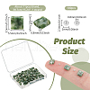  1 Strand Square Natural Green Spot Jasper Beads Strands G-NB0005-60-2