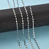 Tarnish Resistant 3.28 Feet 304 Stainless Steel Link Chains X-CHS-K002-25-3