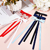 CRASPIRE Big Bowknot Polyester Alligator Hair Clips AJEW-CP0008-39C-4