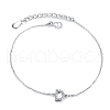 S925 Sterling Silver Letter D Link Bracelets GA4366-6