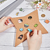 Star Wall Mounted Brooch Jewelry Display Cork Tray AJEW-WH0433-01A-3