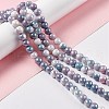 Electroplated Glass Beads Strands GLAA-C023-01D-2