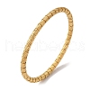Texture Ion Plating(IP) 304 Stainless Steel Bangles for Women BJEW-K252-01G-1